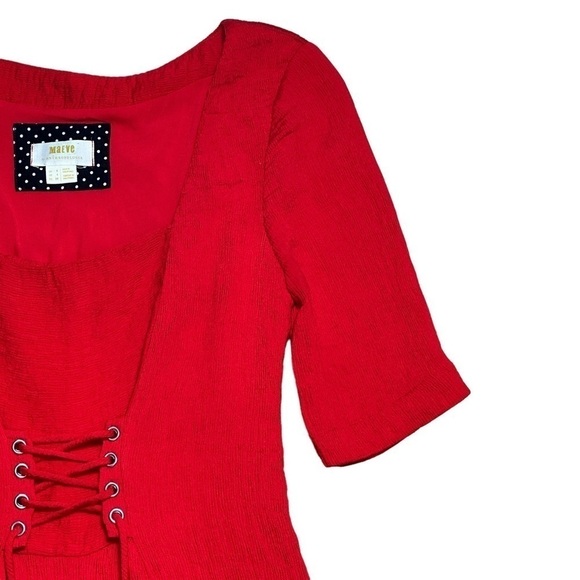 Anthropologie Maeve Red Juliet Corset Mini Dress US 4 - Picture 4 of 10